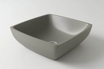 Раковина из искусственного камня Holbi JUPITER 1.02.007.11.3 40х40 накладная цвет серый