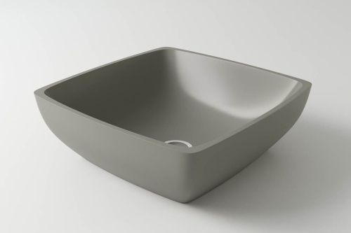 Раковина из искусственного камня Holbi JUPITER 1.02.007.11.3 40х40 накладная цвет серый