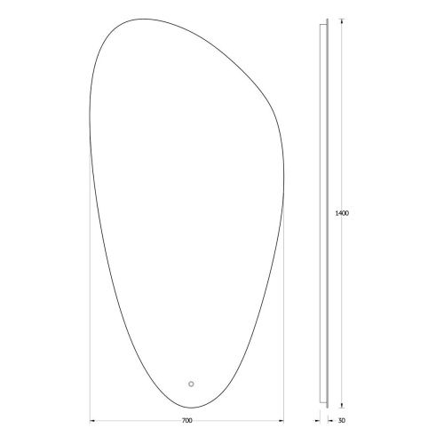 Зеркало с подсветкой Evoform Ledshine BY 2694 70х140 подвесное - фото 2
