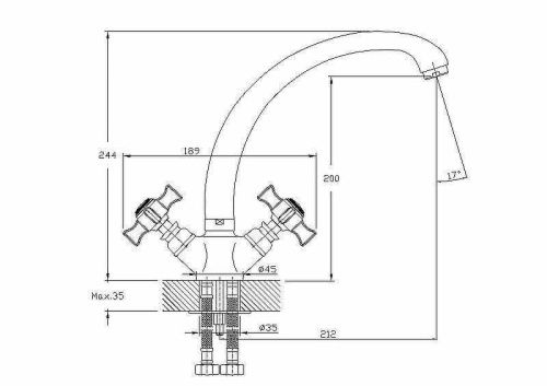 Смеситель для кухни Haiba HB24 HB4724 на мойку хром - фото 2