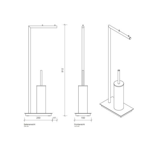 Стойка с аксессуарами для ванной Decor Walther Straight 506100 - фото 2