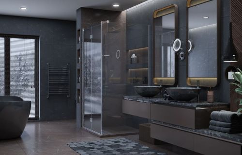 Душевой уголок Ambassador Diamond 12011105L 90х90 стекло прозрачное профиль хром без поддона - фото 3