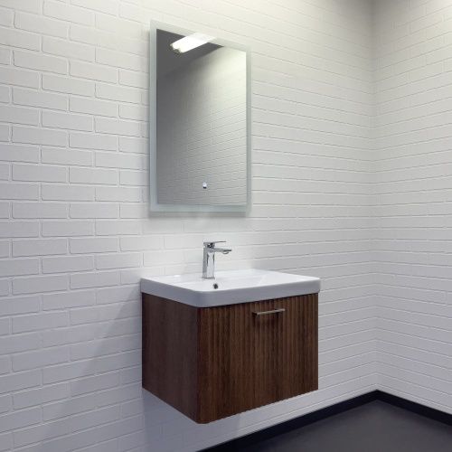 Тумба с раковиной Comforty Ангара 00-00021035CF 60х50 подвесная цвет коричневый - фото 5