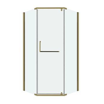 Душевой уголок Grossman Pragma 302.K33.03.1010.32.00 100х100 стекло прозрачное профиль золото без поддона