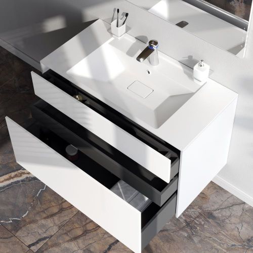 Тумба под раковину Am.Pm Inspire V2.0 M50AFHX1003WM 100х50 подвесная цвет белый - фото 4