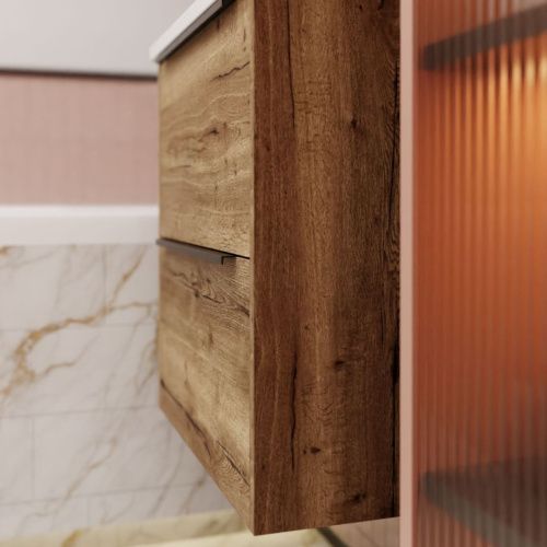 Тумба с раковиной La Fenice TESORO NFNC-01-TES-DGT-60-2-3-60 60х50 подвесная цвет коричневый - фото 5