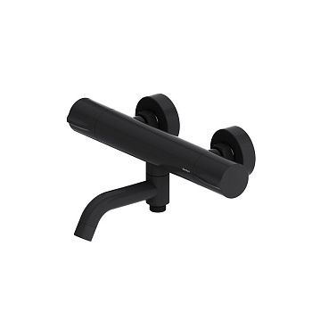 Смеситель для ванны и душа Damixa Scandinavian Pure 363000300 настенный черный с термостатом