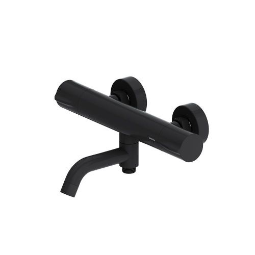 Смеситель для ванны и душа Damixa Scandinavian Pure 363000300 настенный черный с термостатом