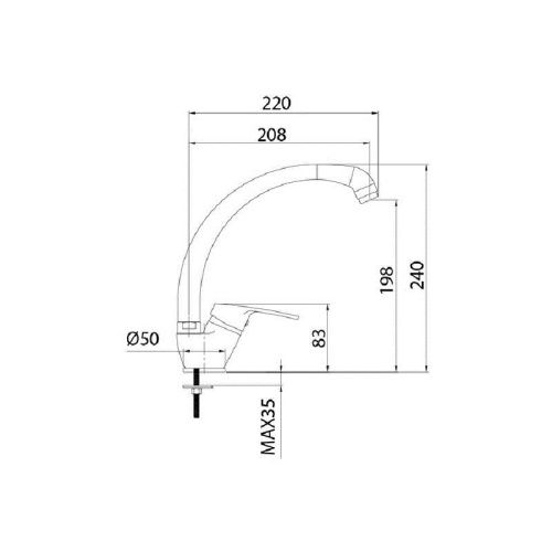 Смеситель для кухни Milardo Meal M05SB0JM05 на мойку хром - фото 3