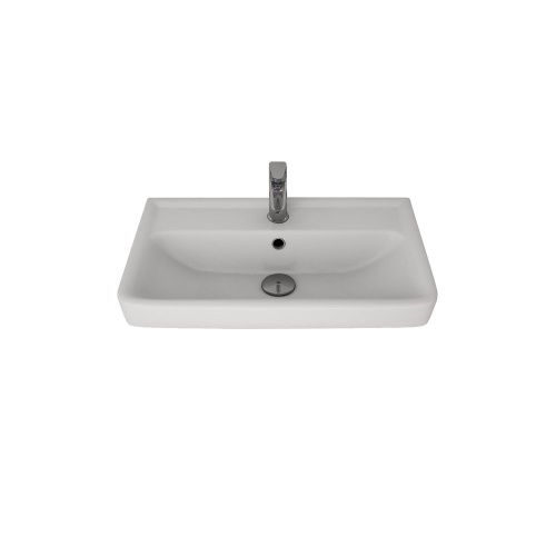Раковина керамическая Dreja Mini 641785 60х40 подвесная цвет белый 1 отверстие под смеситель - фото 3