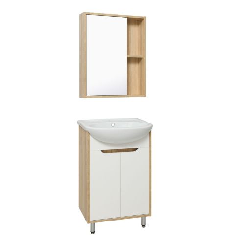 Зеркало-шкаф Runo ЭКО УТ000001833 50х70 подвесной цвет коричневый - фото 4