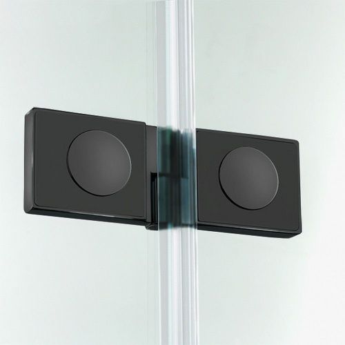 Душевая шторка на ванну New Trendy NEW SOLEO Black P-0044 120х140 стекло прозрачное профиль черный ориентация правая - фото 4