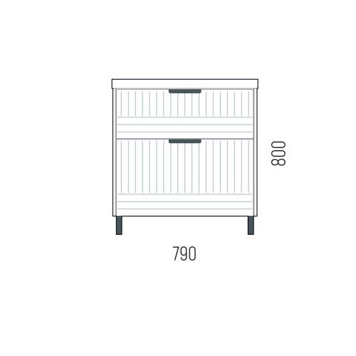 Тумба под раковину Corozo Терра SD-00001323 80х40 напольная цвет серый - фото 2