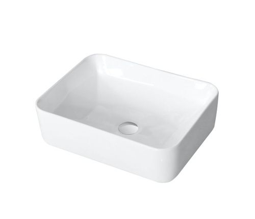 Раковина из сантехнического фарфора Orange B02-460w 50х40 накладная цвет белый - фото 3