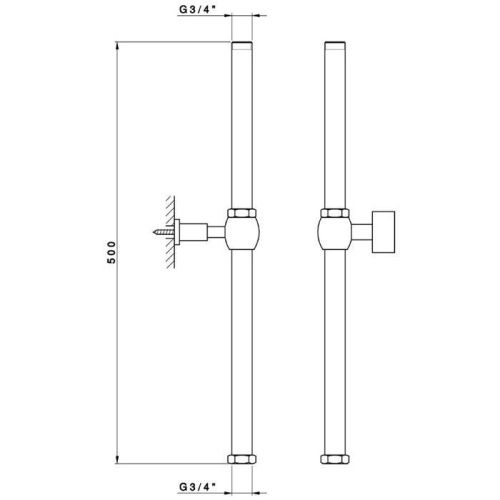 Удлинитель для душевой стойки Nicolazzi Doccia 5606EXTBZ - фото 2