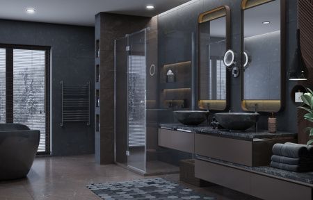 Душевой уголок Ambassador Diamond 12011104L 120х80 стекло прозрачное профиль хром без поддона