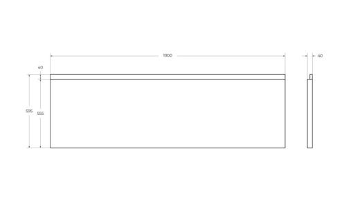 Фронтальная панель для ванны Cezares PLANE PLANE-190-F-SCR-W37 - фото 2