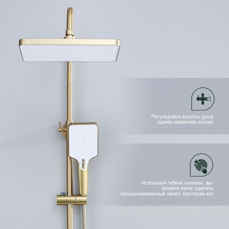 Душевая стойка Splenka S30.24.03 настенная цвет золото