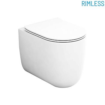 Чаша унитаза приставная Olympia Milady MIL110323 цвет черный без сиденья безободковая