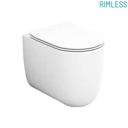 Чаша унитаза приставная Olympia Milady MIL110323 цвет черный без сиденья безободковая