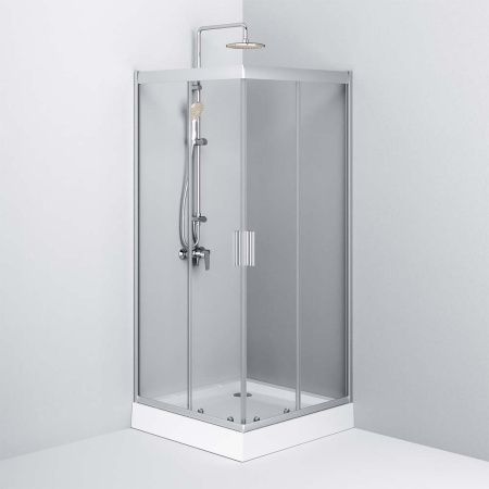 Душевой уголок Am.Pm Gem W90G-403-090MT 90х90 стекло прозрачное профиль хром без поддона
