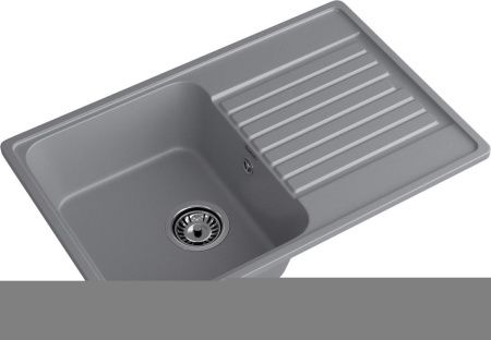 Кухонная мойка Granfest Quarz 78 темно-серый 75х50 цвет серый поверхность матовая