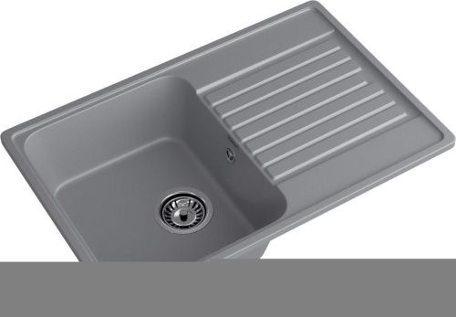 Кухонная мойка Granfest Quarz 78 темно-серый 75х50 цвет серый поверхность матовая - фото 2
