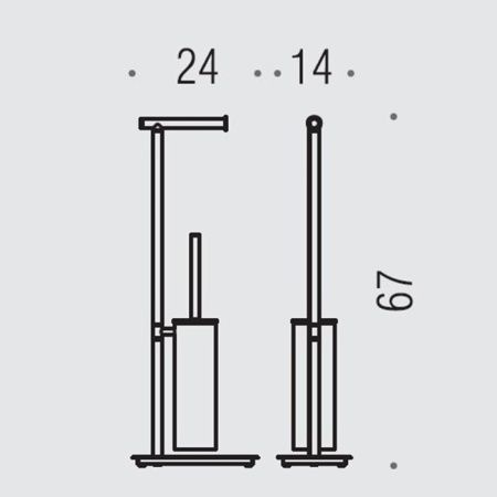 Стойка с аксессуарами для ванной Colombo Square B9907.NM