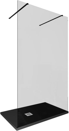 Душевая перегородка Allen Brau Infinity 3.21046.BBA.T 120х200 стекло тонированное профиль черный - фото 2