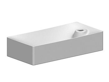 Раковина из сантехнического фаянса Scarabeo Soft-Hung-Cube 1501 50х20 накладная цвет белый