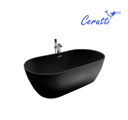 Ванна акриловая Cerutti SPA CT10515 170х75 отдельностоящая овальная с ножками - фото 2