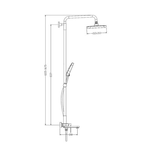Душевая стойка Raglo R50 R50.24 настенная цвет хром - фото 2