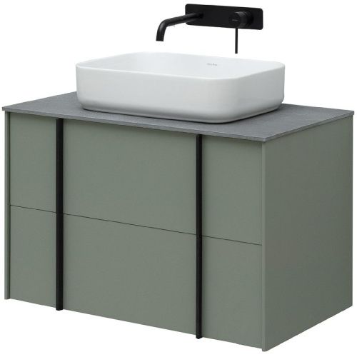 Тумба под раковину Allen Brau Reality 1.32005.CGM 80х50 подвесная цвет зеленый - фото 4