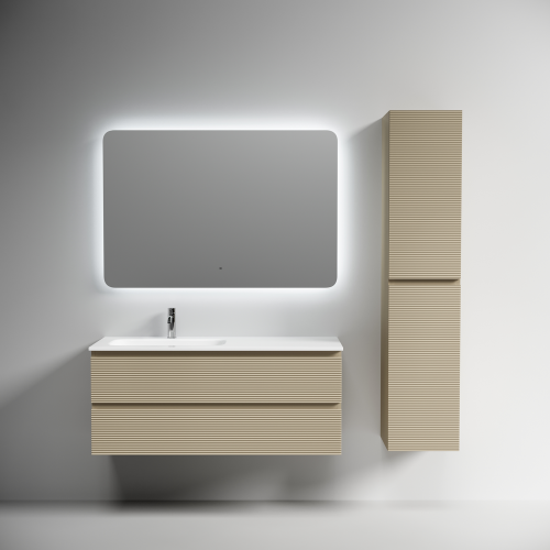 Тумба под раковину Sancos FOLK FL120LCP 120х40 подвесная цвет бежевый - фото 4