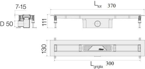 Душевой лоток Valsir Linea VS0701950 30х5 хром - фото 2