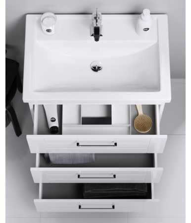 Тумба под раковину Aqwella Y MAN01083 80х50 напольная цвет белый