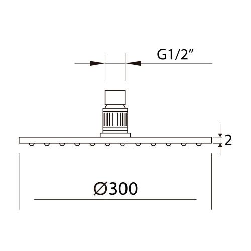 Верхний душ Clever SLIM INOX AIR 61870 30х30 черный - фото 2