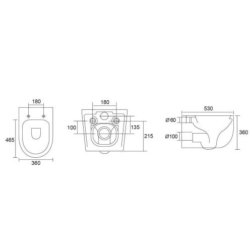 Унитаз подвесной Abber Bequem AC1104TN белый с сиденьем микролифт безободковый смыв торнадо - фото 5