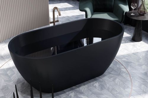 Ванна из искусственного камня Holbi VENUS 1.01.001.11.3 170х80 отдельностоящая овальная - фото 2