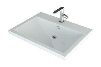 Раковина из искусственного камня Art&Max AM-LAV AM-LAV-580-MR-A 60х50 накладная цвет белый