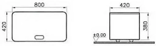 Тумба под раковину Vitra Nest Trendy 56181 80х40 напольная цвет коричневый - фото 3