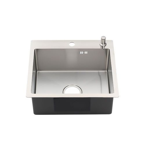 Кухонная мойка Melana ProfLine MLN-R5045H+дозатор 50х45 цвет серый поверхность матовая - фото 2