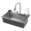 Кухонная мойка Savol S-SC003L 75х45 цвет серый поверхность матовая