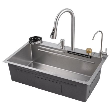 Кухонная мойка Savol S-SC003L 75х45 цвет серый поверхность матовая