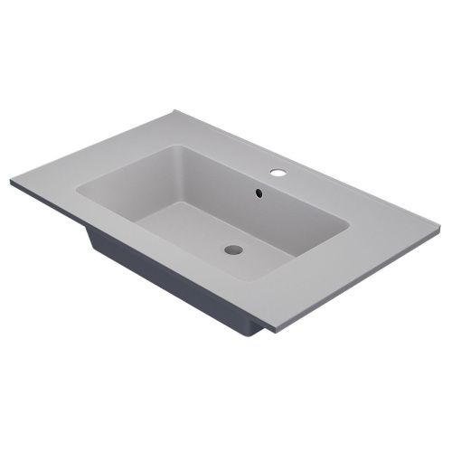 Раковина из искусственного камня Uperwood Parma Quartz 291003005 80х50 полувстраиваемая цвет белый - фото 5