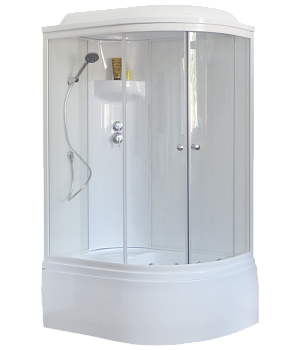Душевая кабина Royal Bath ВК RB8120BK6-WT-L 120х80 асимметричная с крышей ориентация левая