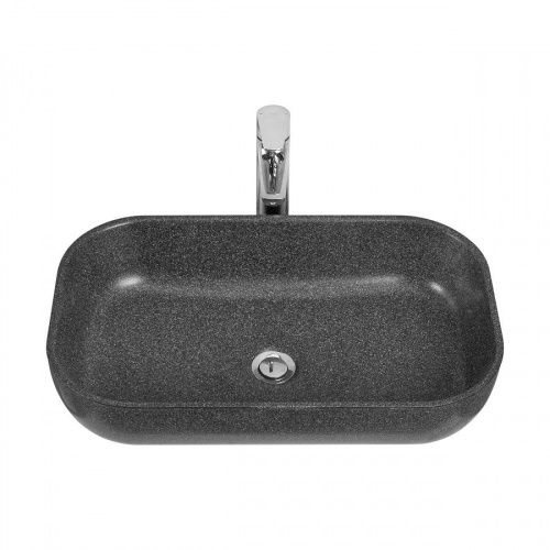 Раковина из искусственного камня Aquaton Лола 1A73313KLK210 60х40 накладная цвет серый - фото 3