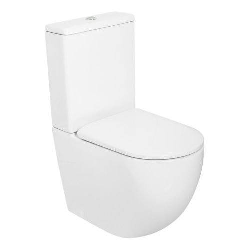 Чаша унитаза напольная Cezares STYLUS CZR-152-CPR цвет белый без бачка без сиденья безободковая каскадный смыв - фото 2