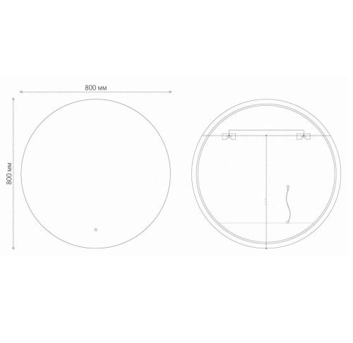 Зеркало с подсветкой Grossman COSMO-промо 1980801 80х80 подвесное - фото 3