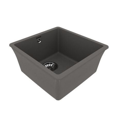 Кухонная мойка LeMark Sinara 400-u 9910065 40х40 цвет серый поверхность матовая